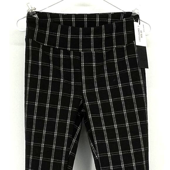 LulaRoe Luxe 21 Plaid Leggings in Black/White Size Small - Picture 2 of 7